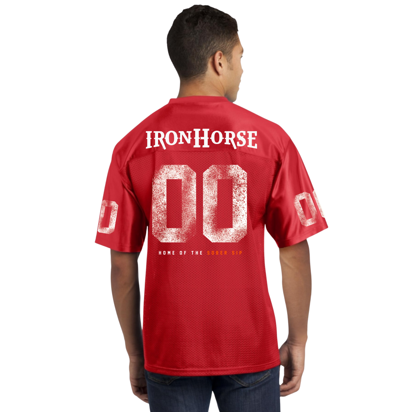 IronHorse Red Mesh Football Jersey
