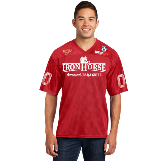 IronHorse Red Mesh Football Jersey