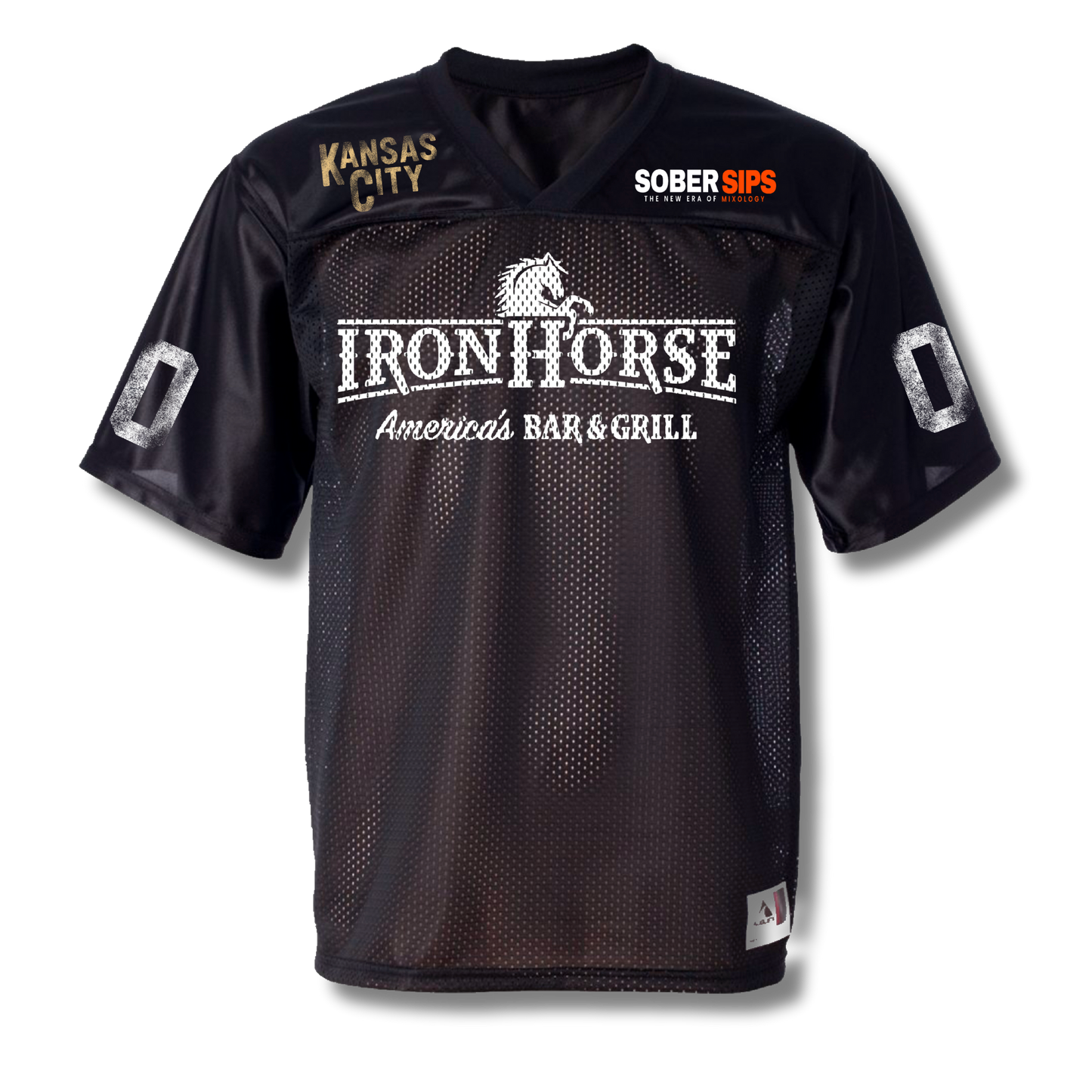 IronHorse Black Mesh Football Jersey